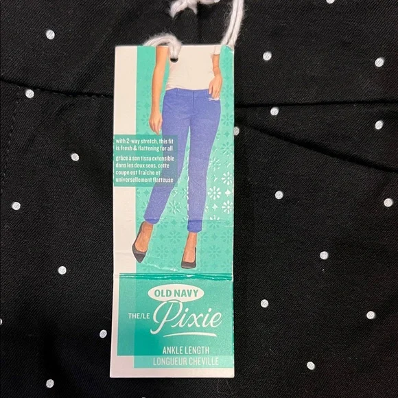 NWT - Old Navy Black Pixie Polka Dot Ankle Pants - Picture 9 of 9